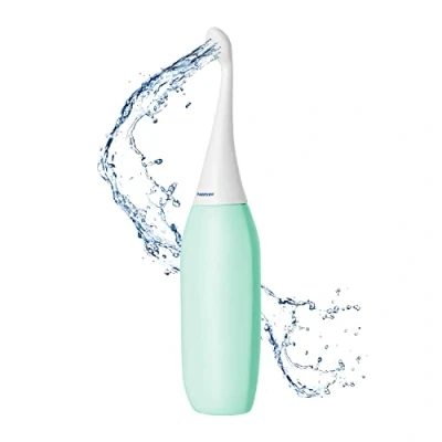 Imagen de Happypo Bum Cleaner Botella WC Portatil Chorrito Bidet Portátil Manual con Bolsa de Viaje Pulverizador Agua Kit Higiene Íntima Posparto Bide Bidé para (Menta)