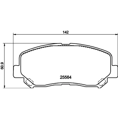 Imagen de HELLA 8DB 355 020 511 Juego de pastillas freno con contacto avisador desgaste accesorios MAZDA: CX 5 II, I