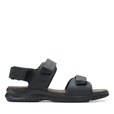 Imagen de Clarks Hapsford Creek, Sandalias para Pescador Hombre, Piel Negra, 43 EU