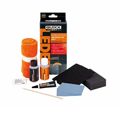 Imagen de Kit de Reparación Cuero y Vinilo Superficies Lisas Planas Tinte 6 ml Limpiador 30 Sellador g Aplicación Inmediata Fácil Quixx