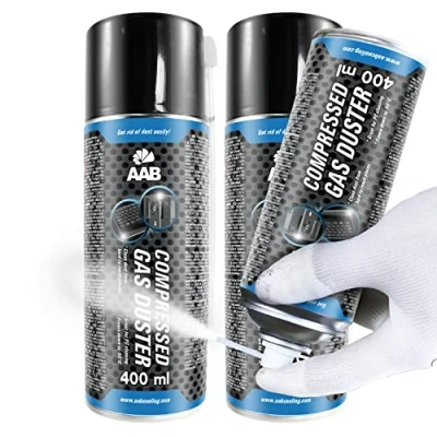 Imagen de AAB Cooling Compressed Gas Duster 400ml Conjunto de 2 Spray Hielo para Congelación Tuberías, Congelar, Spray, Congelación, Enfriamiento