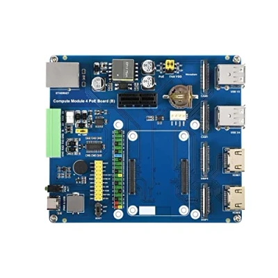 Imagen de Waveshare Raspberry Pi Compute Module 4 IO Board with PoE Feature (Type B) Suitable for All Variants of CM4