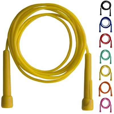 Imagen de Farabi Sports Cuerda de saltar para fitness mango plástico color verde (Yellow)