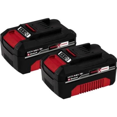 Imagen de Einhell Paquete doble de baterías iones litio Power X Change 18 V y 4,0 Ah, 2 compatibles universalmente con todos Herramientas eléctricas máquinas jardín PXC