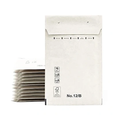 Imagen de Sobres Acolchados, para Envíos, Bolsas de Papel con Interior Burbujas, Color Blanco, Envíos Cierre Adhesivo Ofituria (5 Sobres, 120x220mm)