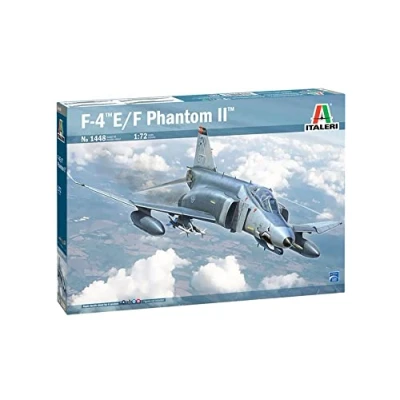 Imagen de Italeri Americano 1:72 F 4E/F Phantom II Réplica Fiel al Original, maquetas, Manualidades, Hobby, Pegar, Kit de construcción plástico, Montaje, Color Azul Marino (HC 1448)