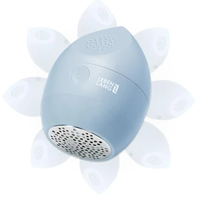 Imagen de LEBENLANG Mini quitapelusas electrico Recargable Incl. Cuchillas de Repuesto &amp; Cepillo Limpieza I Maquina Quita Pelusas Ropa Quitar Bolas para Lint Remover Tira borbotos Quitabolas Bolitas
