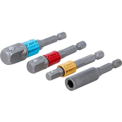 Imagen de BGS Diy 20814 Juego de adaptadores para taladros eléctricos colores entrada hexágono exterior 6,3 mm (1/4&quot;) (1/4&quot;), 10 (3/8&quot;), 12,5 (1/2&quot;), interior