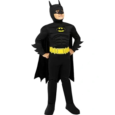 Imagen de Funidelia Disfraz de Batman Oficial para niño Talla 3 4 años Caballero Oscuro, Superhéroes, DC Comics, Hombre Murciélago Color: Negro Licencia: 100%