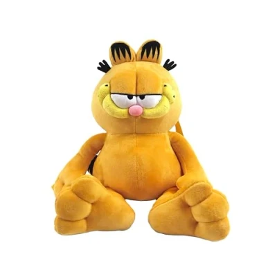 Imagen de CyP Brands Garfield Mochila Infantil, Diseño Cuerpo de Peluche, con Cintas Ajustables y Desmontables,Color Naranja, Producto Oficial