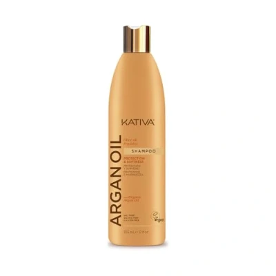 Imagen de Kativa Argan Oil Champú 355 ml Sin Sulfatos ni Parabenos Cabello Seco Protección, Suavidad y Brillo Aceite de Argán Orgánico