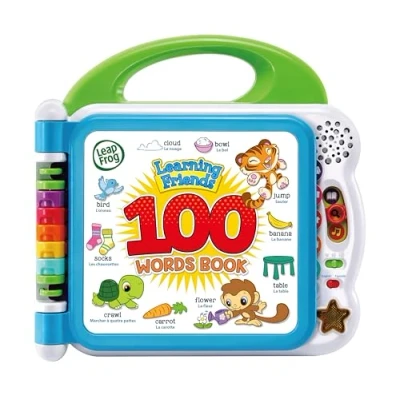 Imagen de Leapfrog 601503 Learning Friends 100 Words Baby Book Educational and Interactive Bilingual Playbook Toy Toddler Pre School Boys &amp; Girls 1, 2, 3, 4+ Year Olds, Multi Colour, One Size