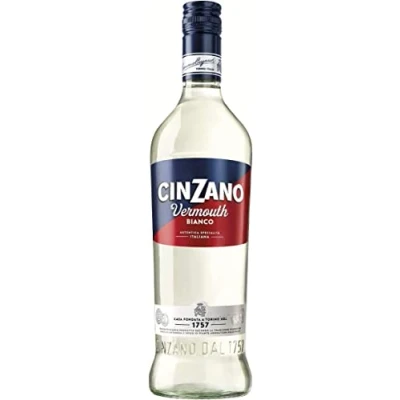 Imagen de CINZANO Vermouth Bianco 1 L, Vermut Blanco con Selección de Vinos, Hierbas y Especias, para Aperitivo, Aromático, Dulce Versátil, Sabor Especiado Floral, Color Amarillo Claro, 15% Vol. Alcohol