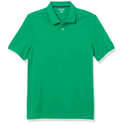 Imagen de Amazon Essentials Polo de Piqué Algodón Ajuste Entallado Hombre, Verde, M