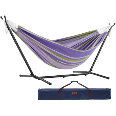 Imagen de Vivere UHSDO8 37 Hamaca con Soporte Incluido, Multicolor, 250 cm, Doble, diseño, Tranquility