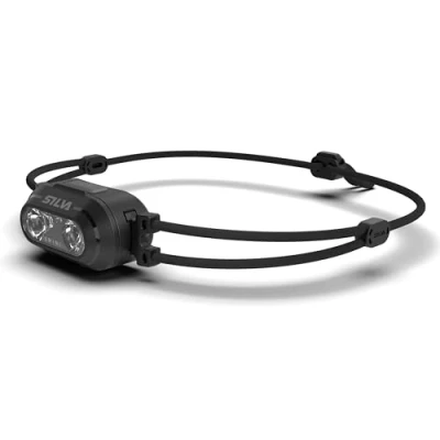 Imagen de Silva Linterna frontal LED recargable USB C Smini Fly 38 gramos 250 lúmenes luz roja 3 niveles de brillo blanco y rojo Indicador batería