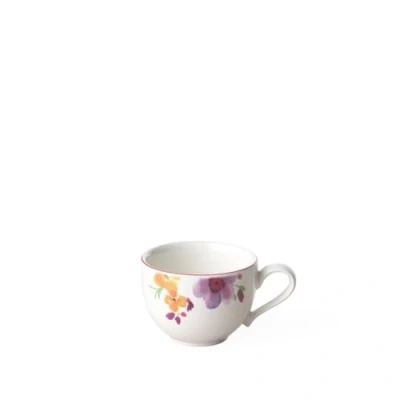 Imagen de Villeroy &amp; Boch Mariefleur Basic Taza de expreso (porcelana Premium, 80 ml, altura 4,5 cm) blanco/colorido