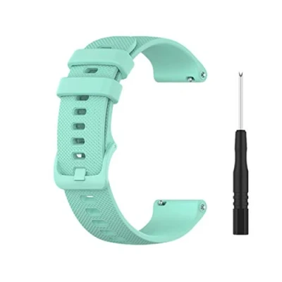 Imagen de Huabao Correa Compatible con Garmin Forerunner 745,Ajustable Silicona Deportiva Band Repuesto Pulsera para 745 (Verde Azulado)