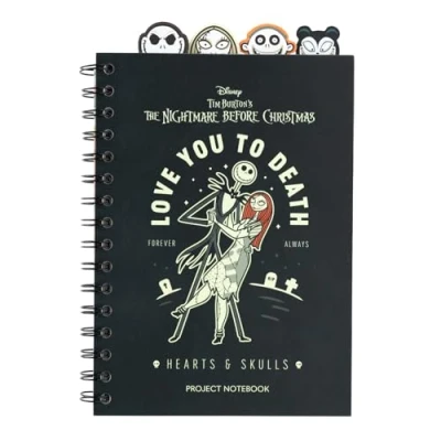 Imagen de Grupo Erik Disney A5 Project Notebook With 4 Dividers The Nightmare Before Christmas Dividers, Planner, Notepad Gifts, Stationery