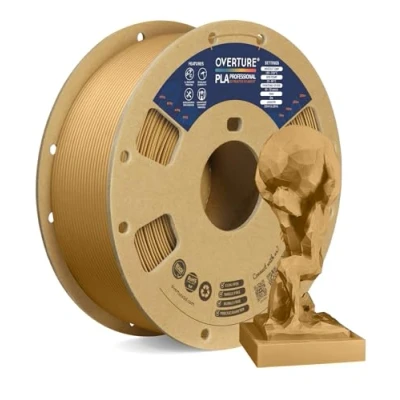 Imagen de OVERTURE PLA Plus (PLA+) Filamento 1,75 mm Dureza Profesional Rollo Mejorado, Premium 1 kg (2,2 libras), Precisión Dimensional 99% Probabilidad +/ 0.02 (Marrón)