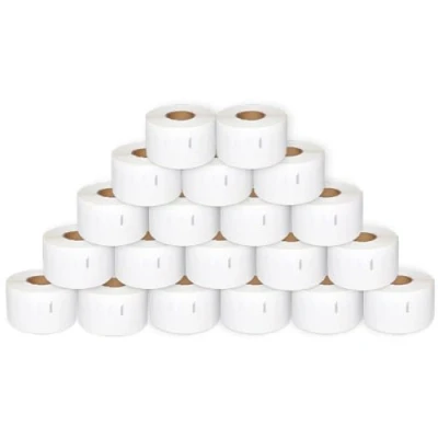 Imagen de Doree 20 rollos de etiquetas autoadhesivas 99012 36 mm x 89 mm, compatibles con DYMO S0722400 5200 (grandes) para LabelWriter 450 Serie y 4XL