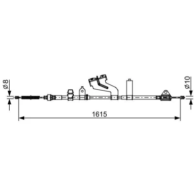 Imagen de BOSCH 1 987 482 656 Cable de Freno Mano 1615