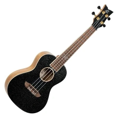 Imagen de Ortega Guitars Ukelele de Concierto negro Serie Element incluye Deluxe Gig Bag abeto/catalpa (RUEL MBK)