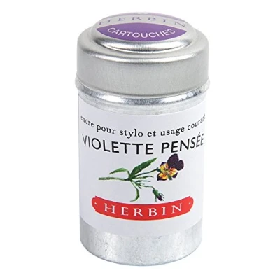 Imagen de Clairefontaine ES J. Herbin 20177T Caja de 6 cartuchos tinta, color morado