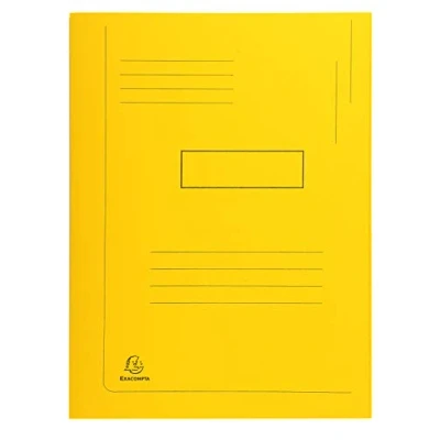 Imagen de Subcarpeta cartulina reciclada exacompta a4 amarillo 280g/m2 con 2 solapas interior