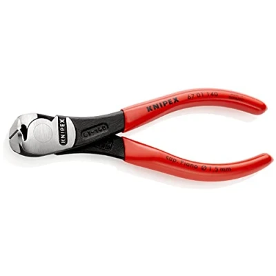 Imagen de Knipex Alicates de corte frontal fuerza negro atramentado, recubiertos plástico 140 mm (cartulina autoservicio/blíster) 67 01 SB