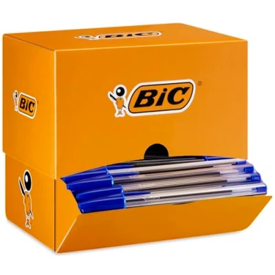 Imagen de BIC Cristal Original Bolígrafos de punta media (1.0 mm), Caja 150 unidades, Azul, óptimo para oficinas
