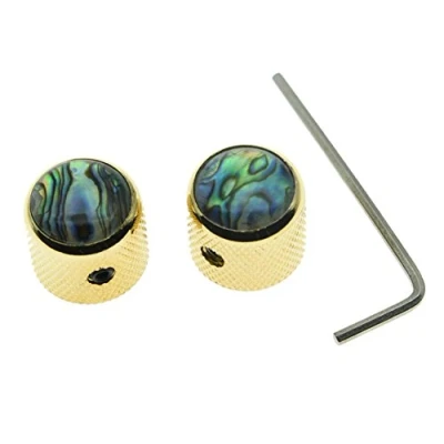 Imagen de Dopro 2pcs oro Tele Telecaster Abalone Top Guitarras Cúpula Perillas Bajos con Set Tornillo y Llave
