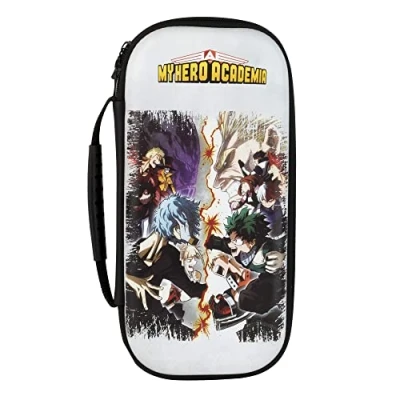 Imagen de Konix My Hero Academia Funda de protección y Transporte para Consolas Nintendo Switch, Switch Lite OLED Almacenamiento 8 Juegos Blanco