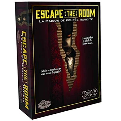Imagen de Thinkfun Escape The Room Casa de muñecas Maldita Juego Bandeja en 3D Cooperativa 1 a 4 Jugadores Desde 13 años Ravensburger 76372 Versión Francesa