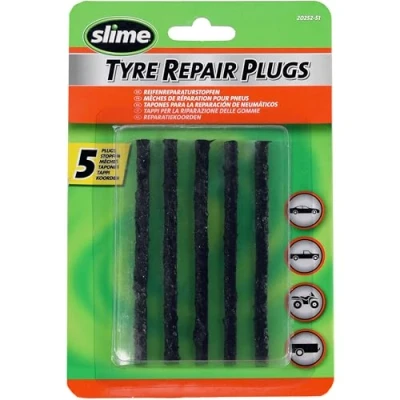 Imagen de Slime 20252 51 Recambio de tapones reparación neumáticos, para neumáticos todoterreno sin cámara, incluidos ATV, segadoras y carretillas, paquete 5