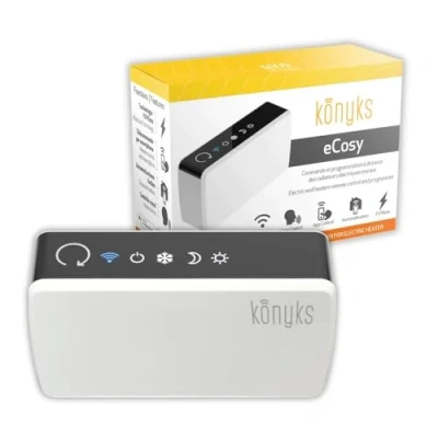 Imagen de Konyks eCosy, Control Wi Fi para Calentadores eléctricos, Compatible con Alexa y Google Home, Cable piloto de 6 órdenes, iluminación según la modalidad, automatizaciones fáciles