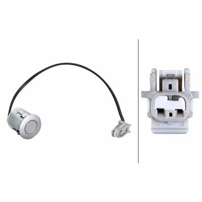 Imagen de HELLA 6PX 358 269 151 Sensores de Aparcamiento posterior plata Sensor ultrasonido