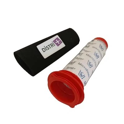 Imagen de Distri+ Juego de 2 filtros compatibles con aspiradora Bosch / Siemens Athlet, Athlet Runtime Plus, Zoo&#039;o, BBH5, BBH6, BCH5, BCH6, VC6XTRM... Alternativa para referencia original 00754175, 00754176