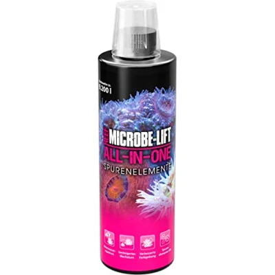 Imagen de Microbe Lift All In One 473 ml Solución Completa para el Cuidado de corales en acuarios Marinos, favorece Crecimiento y Colorido, con oligoelementos vitaminas Esenciales.