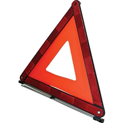 Imagen de HypaDrive Triángulo de advertencia seguridad para averías en carretera, plegable, probado por el viento, con funda