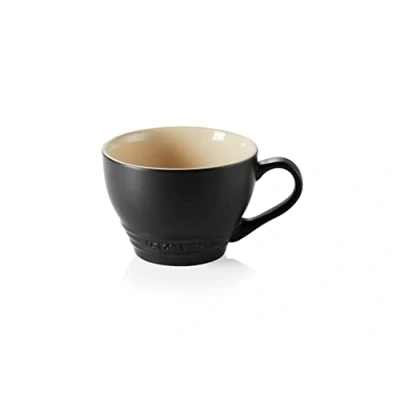 Imagen de Le Creuset Taza desayuno de cerámica gres, 400 ml, Negro Mate, 70304400000002