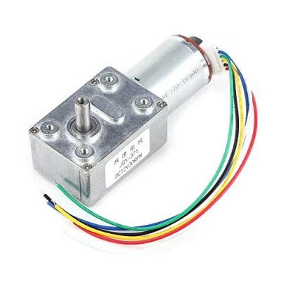 Imagen de Motor de engranaje helicoidal turbina alto par DC 12 V, con codificador fuerte autoblocante 10/20/30/40/100 RPM(30RPM)