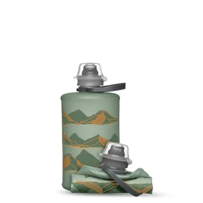 Imagen de HydraPak Stow Moutains (350 ml) Verde Sutro botella de agua plegable viaje ultraligera y plegable, flexible para esquí, senderismo, ciclismo o escalada