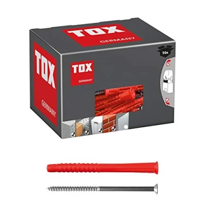 Imagen de TOX Taco largo universal Constructor 6x50 mm + tornillo, 50 piezas, 022102081