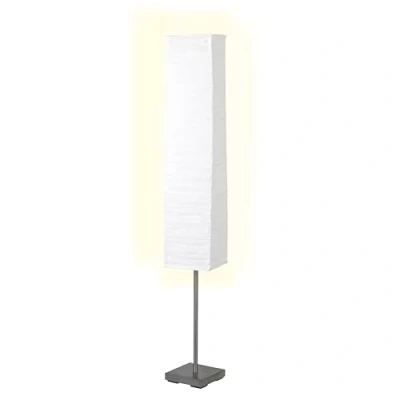Imagen de BRILLIANT lámpara Nerva de pie titanio/blanco 2x C35, E14, 40W, adecuado para lámparas velas (no incluidas) Escala a ++ E Con interruptor