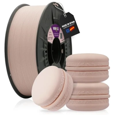 Imagen de WINKLE Filamento PLA HD Pastel Rosa Algodón de Azúcar Impresora 3D 1,75mm 1kg Color Sin Brillo Precisión Dimensional Bobina