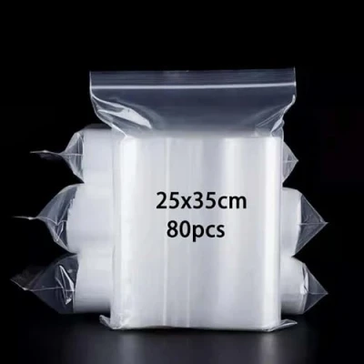 Imagen de newlng 100 Piezas Bolsas de Plástico Transparentes Pequeñas 25cmX35cm A4 Con CierreBolsas Plastico Resellables Hermeticas Pequeñas(Disponible en varios tamaños）