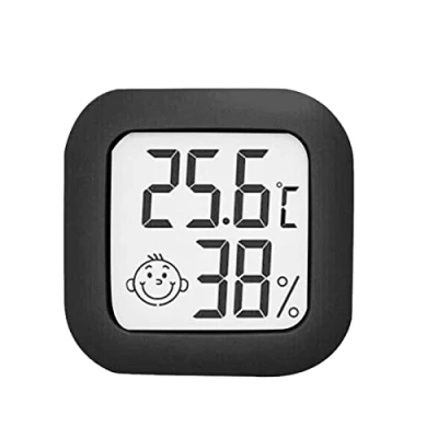 Imagen de Temeo Termómetro higrómetro Indicador Hygro para escritorio o pared de montaje Climático Higrome habitación con portátil