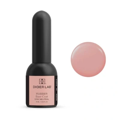 Imagen de Didier Lab Premium Base Rubber para Uñas Stay Neutral Libre de HEMA y TPO UV LED Esmalte Semipermanente Nude Coat Pintauñas Gel Permanentes Lampara 10ml