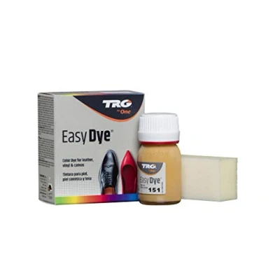 Imagen de TRG The One Tinte para Calzado y Complementos de Piel Tintura zapatos Piel, Lona Sintética con Esponja aplicadora Easy dye #151 Natural, 25ml